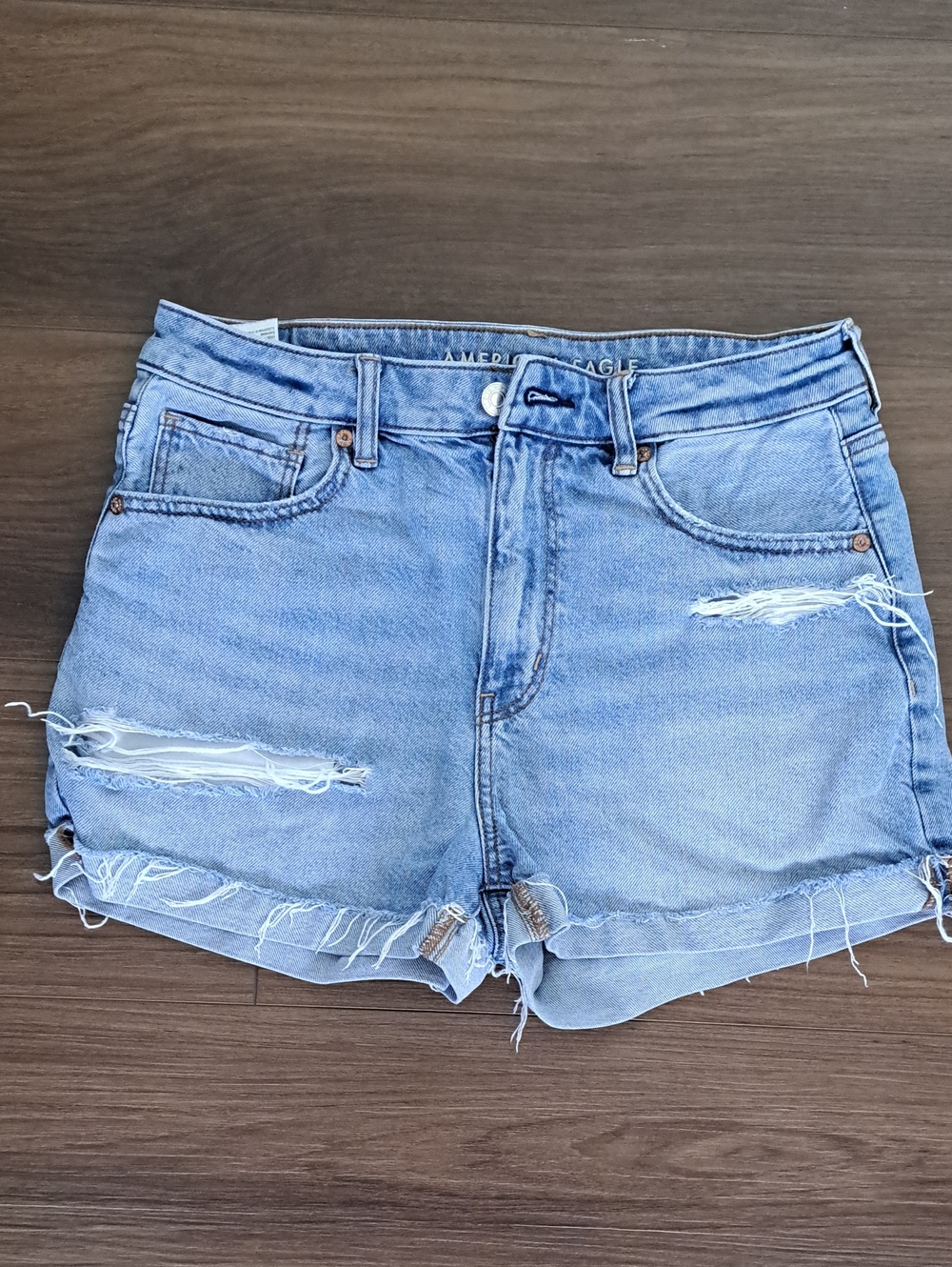 American Eagle Outfitters Light Blue Mom Denim Shorts